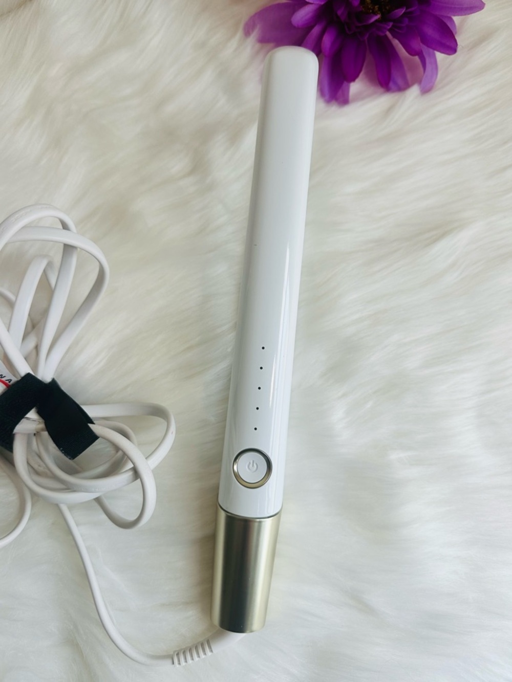 T3 Professional SinglePass Ceramic 1” Flat Iron Hair Straightener White and Gold - Picture 7 of 14